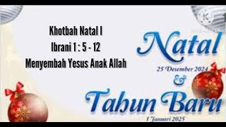 Ibrani 1 : 5 - 12 I Menyembah Yesus Anak Allah