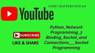 Python Network Programming 3 Binding Socket and Connections Socket Programming