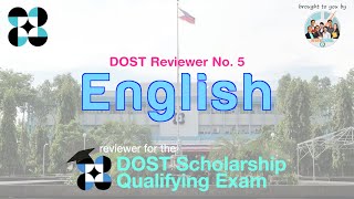 DOST Scholarship Qualifying Exam Reviewer No. 5: English | #reviewcentral #dostscholar #dost
