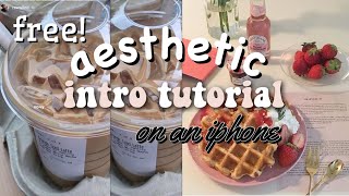 ✰ aesthetic intro tutorial on an iPhone for free!