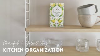 Slow Living Kitchen | Relaxing Kitchen Organization & Mini Tour | Spinach Crepes | Silent Vlog