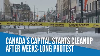 Canada's capital starts cleanup after weeks long protest
