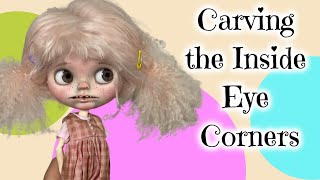 Carving the Eye Corners of a Custom Blythe Doll