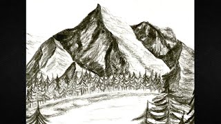 Simple landscape sketching - Pencil sketching for beginners