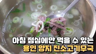 유튜브 최초공개! 아침 점심에만 먹을 수 있는 '용인 양지 진(眞) 소고기 무국'