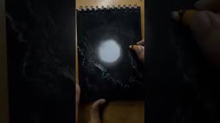 Easy moon night drawing with charcol #viral #trending #charcoal #art #shading #easy #reels #shorts