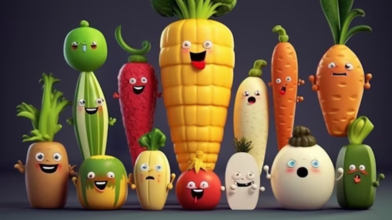 Funky Veggies - Fun With Veggies - Hey Bear Baby Sensory - YouTube