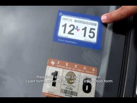 The New Single Texas Lic PLate Registration Sticker- Auto Repair The New Single Texas Lic PLate Registration Sticker- Auto Repair