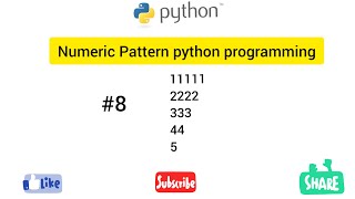 Numeric Pattern python programming series part -8 Easy Learning Genius