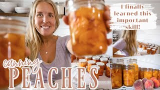 BEGINNER Tutorial Canning PEACHES // water bath canning made easy