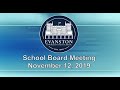 School Board Meeting 11/12/19