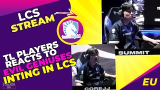 TL Players Reacts to SUMMIT SMURFING 👀 [EG vs TL]