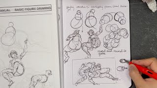 Glenn Vilppu Drawing Manual Study - Round Form (Figure Drawing Practice Ft. Relaxing Thunderstorm)