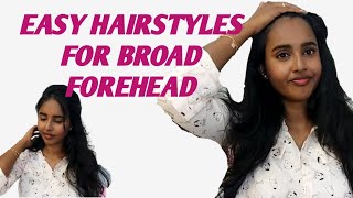 Easy Hairstyles For Broad Forehead |  Malayalam | brownish_girl_