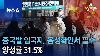 중국발 입국자, 음성확인서 필수…양성률 31.5% | 뉴스A