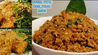 CARA MEMBUAT SAMBAL PECEL YANG ENAK PEDAS GURIH || SAMBAL KACANG KHAS JAWA TIMUR