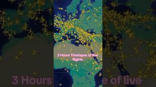 We captured 3 hours of sky to reveal daily air traffic patterns. #aviation #flight #aviation