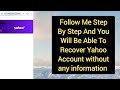 yahoo mail old account recovery new trick 2024 recovery of yahoo account without any verification