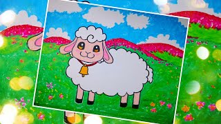 #48  Draw sheep/手绘/绘画视频/画画教程/Sara公开课/画小羊/装饰画/手绘/画/手账装饰/手繪/畫