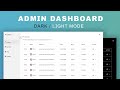 Responsive Admin Dashboard Using HTML CSS & JavaScript with Light & Dark Mode