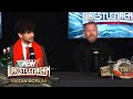 TNT Champion Christian Cage joins AEW CEO & GM Tony Khan at the AEW WrestleDream Media Scrum