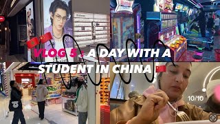 VLOG 5: A DAY WITH A STUDENT IN CHINA 🇨🇳🇲🇦 + الأثمنة في الصين 💸؟ + ارخص تطبيق لمواصلات 🚟💯