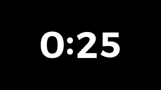 25 Second countdown timer - No sound - Dark background