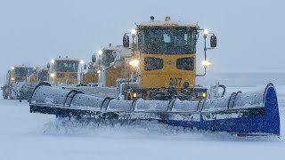 Clearing Mitchell's Airports runways a choreographed snow dance powered by massive diesel engines