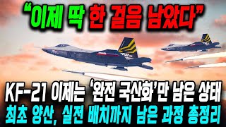 KF-21 이제는 ‘완전 국산화’만 남은 상태 l 최초 양산, 실전 배치까지 남은 과정 총정리