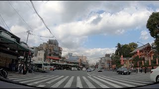 【車載動画 Kyoto Drive】京都ドライブ　五条通 〜 東大路通 〜 丸太町通 〜 金戒光明寺 高麗門　Konkaikōmyō-ji　アルファード Japan