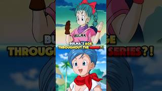 Did you know Bulma's age throughout the Dragon Ball series?! #Dragonball #Goku #whatifgoku