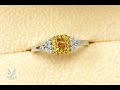 GIA Radiant Fancy Intense Yellow-Orange Diamond Ring