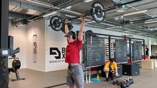 30kg/66lbs Overhead Press for 8 Reps