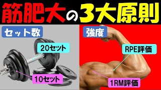 【筋トレ科学】筋肥大を最大化させる3大原則　~強度・回数・セット数を最適化する~