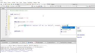 C Program To Print All ASCII Characters and Code