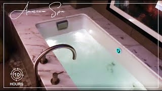 Bedtime Bubbles in American Spa, White Noise Hot Tub Ambiance,  10 Hours, 4k 60fps