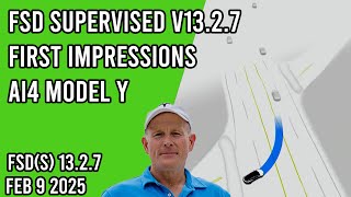 FSD Supervised v13.2.7 - First Impressions Drive in the AI4 Model Y