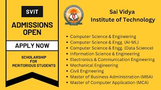 SVIT - Sai Vidya Institute of Technology - Full Campus Video 21 Minutes