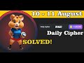 Hamster Kombat Daily Cipher For  10 - 11 August