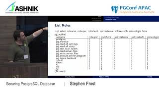 Securing PostgreSQL Database by Stephen Frost