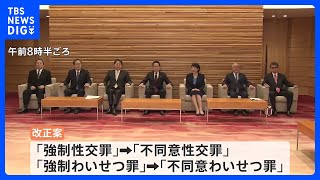 「強制性交罪」→「不同意性交罪」へ　「性交同意年齢」は16歳に引き上げ　刑法改正案を閣議決定｜TBS NEWS DIG