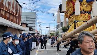 ‎【HD高画質】新居浜太鼓祭り 中須賀入り 機動隊 西町太鼓台 喧嘩 乱闘 令和4年 2022年10月‎18日