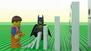 Regular Dominoes Vs Giant LEGO - With Lego Batman