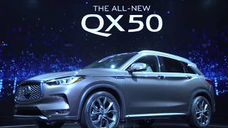 All-New INFINITI QX50 on the stage at the 2017 LA Auto Show