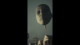 Giant Heads floating above Japan #shorts #horror #titans