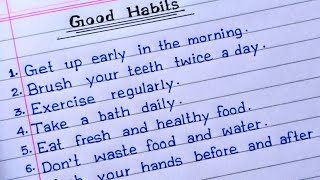 10 Lines On Good Habits In English || Good Habits || Good Manners || Good Habits For Kids ||