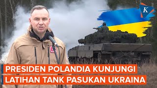 Presiden Polandia Pantau Latihan Tank Pasukan Ukraina