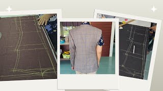 วิธีตัดเสื้อสูท ep4 แผ่นหลังคนมีพุงใหญ่ How to make a suit