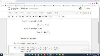 Multiply Two arrays in numpy | Python Tutorial For Beginners | #Shaheencodingzone