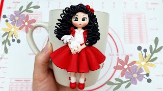 Make your coffee cup more beautiful ☕️😌|Clay mug